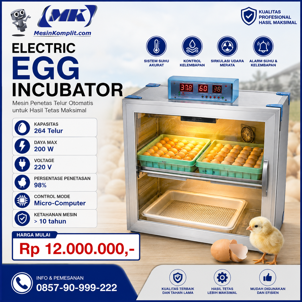 Mesin Penetas Telur Otoma...